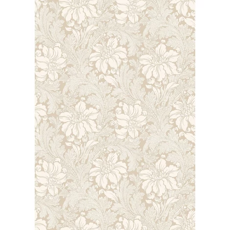 Boras Vintage virágos bézs vlies tapéta Acanthus Beige 53 cm X 10 m