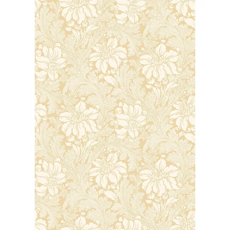 Boras Vintage virágos sárga vlies tapéta Acanthus Yellow 53 cm X 10 m