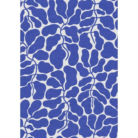 Boras Modern levélmintás kék vlies tapéta My Secret Garden Blue 49 cm X 10 m