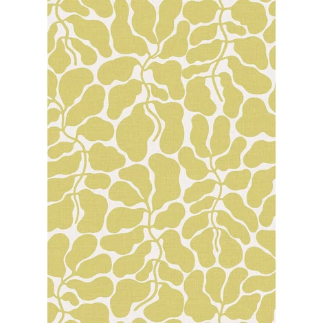 Boras Modern levélmintás sárga vlies tapéta My Secret Garden Yellow 49 cm X 10 m