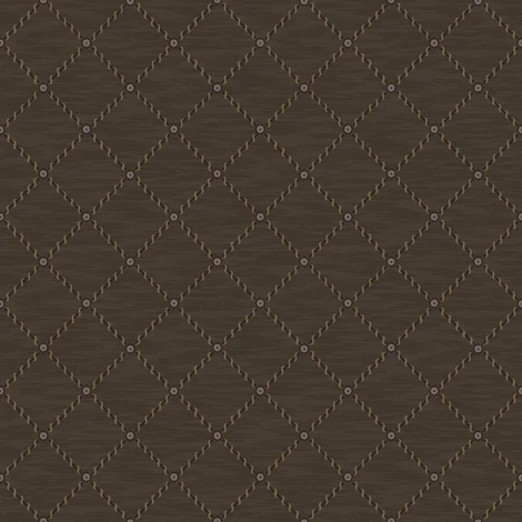 Boras Klasszikus rácsos barna vlies tapéta Golden Trellis Brown 53 cm X 10 m