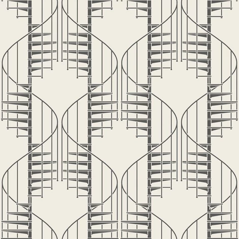 Boras Geometriai mintás fekete-fehér vlies tapéta Staircase Black White 53 cm X 10 m