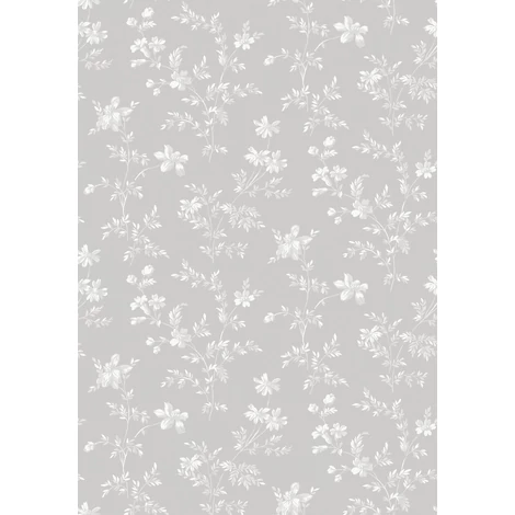 Boras Klasszikus virág mintás szürke vlies tapéta Ängsblomma Grey 53 cm X 10 m