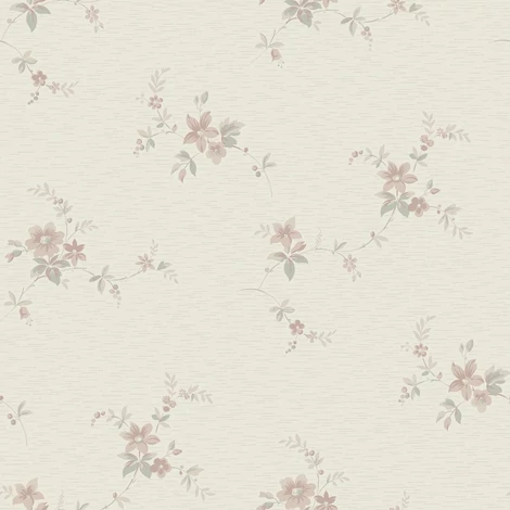 Boras Elegáns virág mintás drapp Saga Beige 53 cm X 10 m