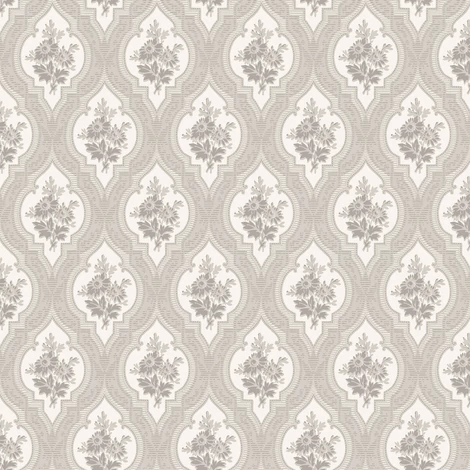 Boras Klasszikus medalion mintás bézs vlies tapéta Eternal Flower Beige 53 cm X 10 m