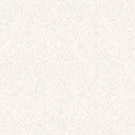 Boras Elegáns ornamentikás fehér vlies tapéta Hidden Medallion White 53 cm X 10 m