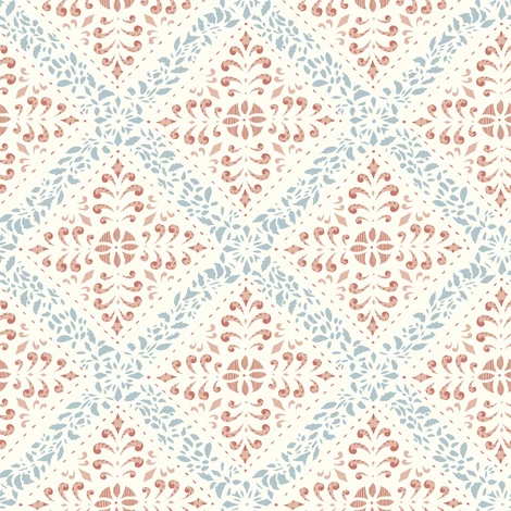 Boras Klasszikus csempe mintázatú piros vlies tapéta Nyborg Red 53 cm X 10 m