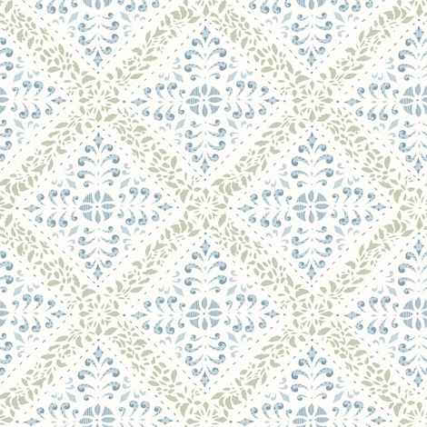 Boras Klasszikus csempe mintázatú kék vlies tapéta Nyborg Blue 53 cm X 10 m