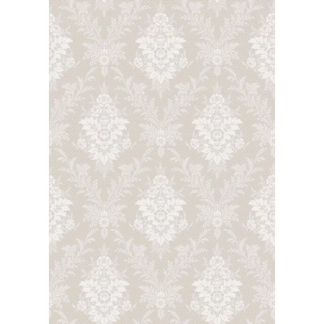 Boras Elegáns virág ornamentikás szürke vlies tapéta Sofia Grey 53 cm X 10 m