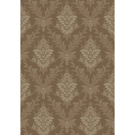 Boras Elegáns virág ornamentikás barna vlies tapéta Sofia Brown 53 cm X 10 m