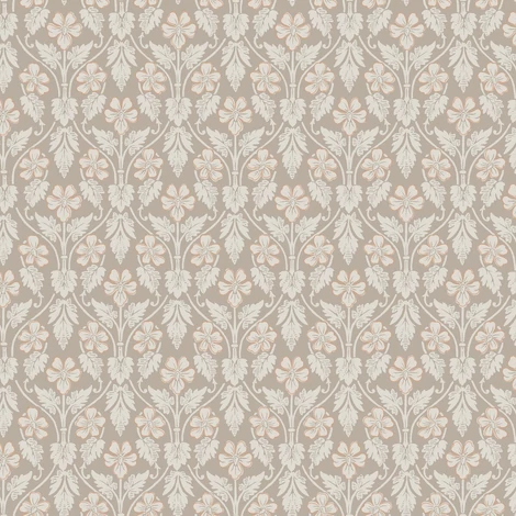 Boras Skandináv virág mintás bézs vlies tapéta Nora Beige 53 cm X 10 m