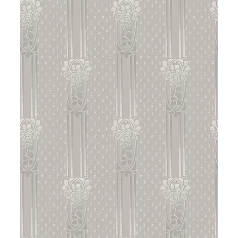 Boras Klasszikus szürke vlies tapéta görög oszlopokkal Ellen Grey 53 cm X 10 m