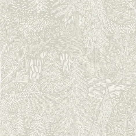 Boras Modern fenyőfa mintás bézs vlies tapéta Northern Forest Beige 53 cm X 10 m