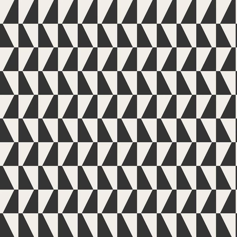 Boras Geoemtriai mintás modern fekete-fehér vlies tapéta Arne Jacobsen Trapez Black White 53 cm X 10 m