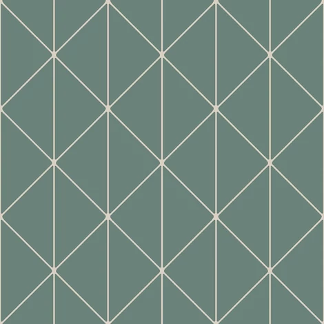 Boras Geometriai mintás glamúr zöld vlies tapéta Diamonds Green 53 cm X 10 m