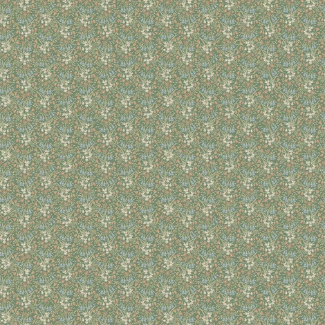 Boras Klasszikus virág mintás skandináv zöld vlies tapéta Bella Green 53 cm X 10 m