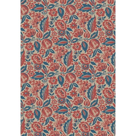 Boras Klasszikus gyümölcs mintás piros vlies tapéta Elise Red 53 cm X 10 m