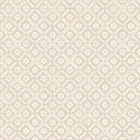 Boras Rácsos virágos skandináv bézs vlies tapéta Love Beige 53 cm X 10 m