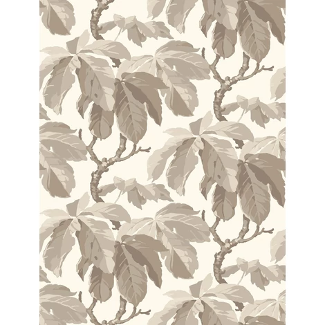 Boras Klasszikus levélmintás bézs vlies tapéta Kastanj Beige 53 cm X 10 m