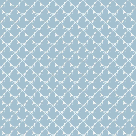 Boras Madár mintás kék vlies gyerek tapéta Pippi Blue 53 cm X 10 m