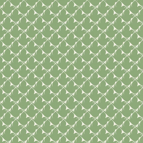 Boras Madár mintás zöld vlies gyerek tapéta Pippi Green 53 cm X 10 m