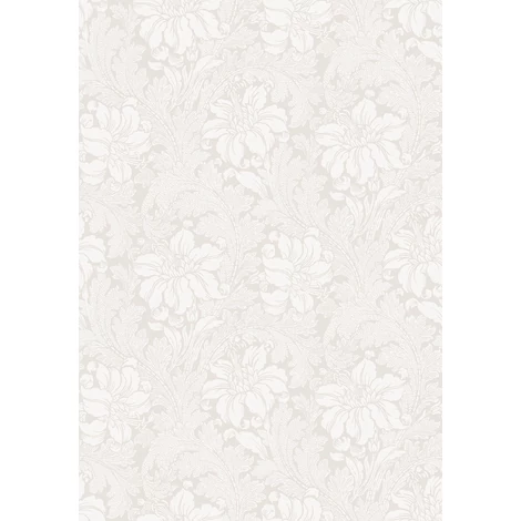 Boras Vintage virágos törtfehér vlies tapéta Acanthus White 53 cm X 10 m