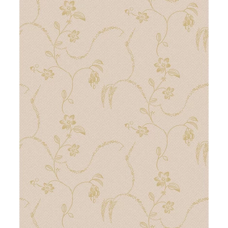Boras Klasszikus inda mintás rózsaszín-arany vlies tapéta Elsie Pink 53 cm X 10 m