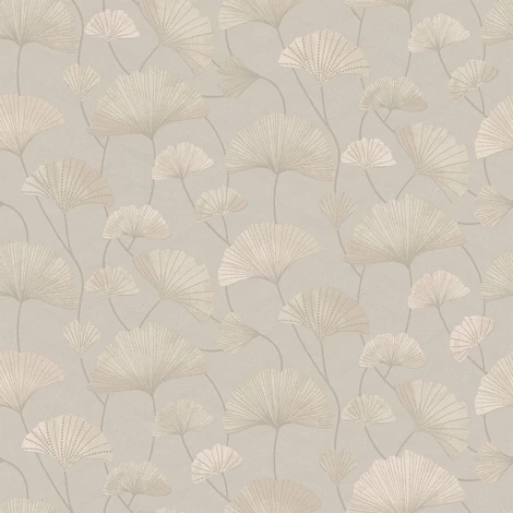 Boras Ginko mintás modern bézs vlies tapéta Sophia Beige 53 cm X 10 m