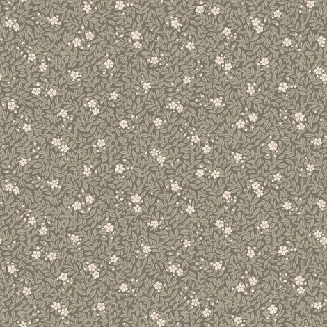 Boras Apró virágos zöld vlies tapéta Myrten Green 53 cm X 10 m