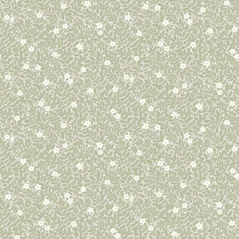 Boras Apró virágos zöld vlies tapéta Myrten Green 53 cm X 10 m