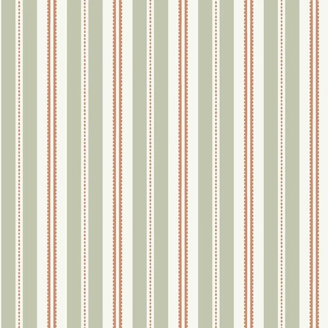 Boras Romantikus csíkos zöld vlies tapéta Hedda Green 53 cm X 10 m