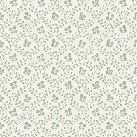 Boras Klasszikus skandináv zöld vlies tapéta Idun Green 53 cm X 10 m