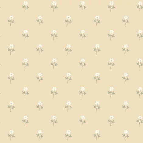 Boras Romantikus apró virág mintás sárga vlies tapéta Anemone Yellow 53 cm X 10 m