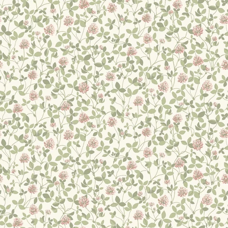 Boras Skandináv levél mintás rózsaszín vlies tapéta Klöver Pink 53 cm X 10 m