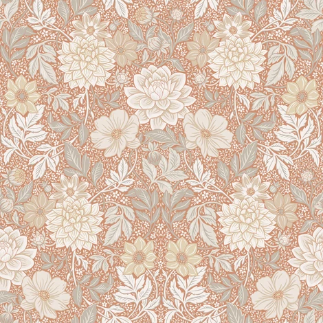 Boras Dália mintás piros vlies tapéta Dahlia Garden Red 53 cm X 10 m