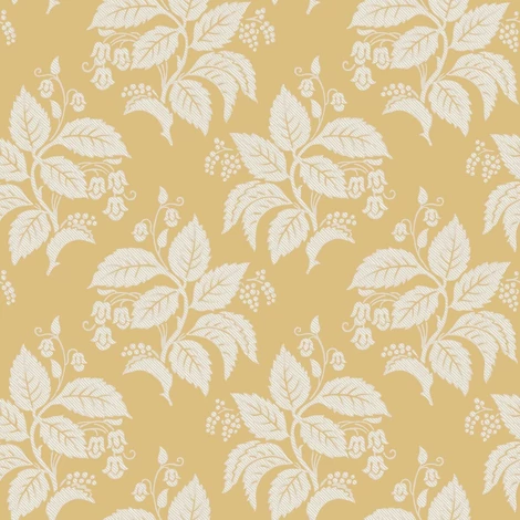 Boras Klasszikus levélmintás sárga vlies tapéta Tengbergska Yellow 53 cm X 10 m