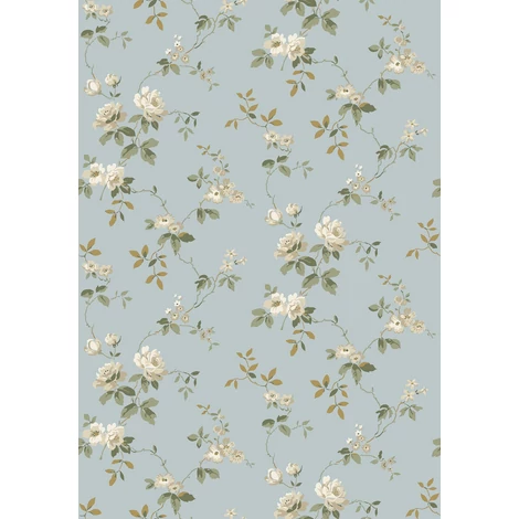 Boras Vintage rózsás kék vlies tapéta Värmdö Blue 53 cm X 10 m