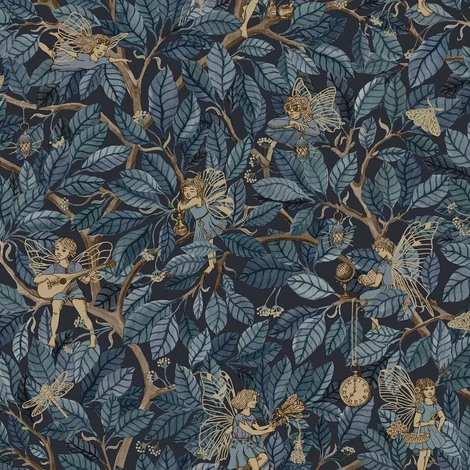 Boras Tündérkés kék vlies tapéta Fairies Blue 53 cm X 10 m