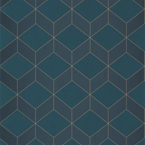 Casadeco Geometriai mintás modern kék vlies tapéta 1930 Metro Bleu 53 cm X 10 m