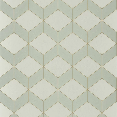 Casadeco Geometriai mintás modern mandulazöld vlies tapéta 1930 Metro Amande 53 cm X 10 m