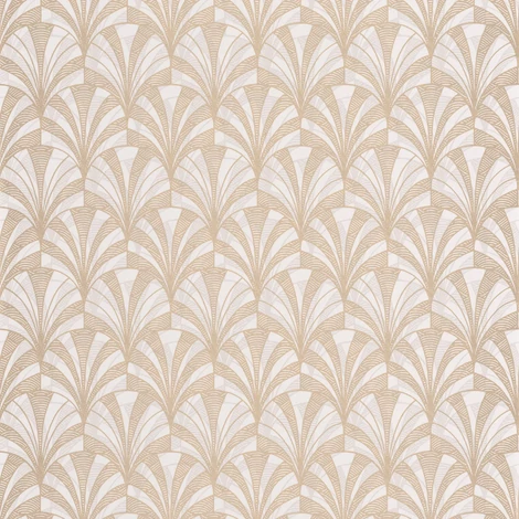 Casadeco Pálmalevél mintás art deco bézs vlies tapéta 1930 Palmette Beige 53 cm X 10 m