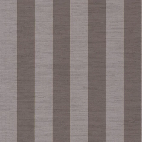 Casadeco Elegáns csíkos sötétbarna vinyl tapéta Five O'Clock Stripe Noir Poivre 53 cm X 10 m