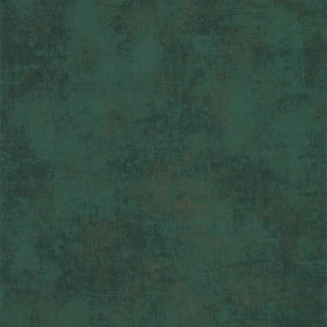 Casadeco Elegáns sötétzöld vlies tapéta kőhatású mintázattal Prague Stone Uni Foret 53 cm X 10 m