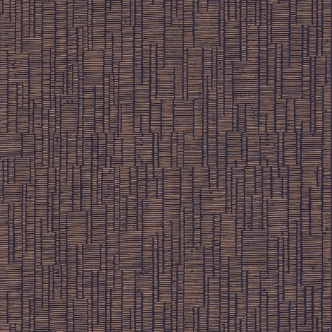 Casadeco vonal mintás sötétbarna vlies tapéta Capri Terre Cuite 53 cm X 10 m