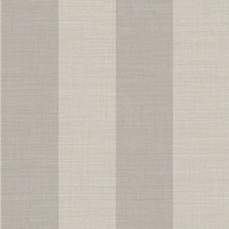 Casadeco Szövethatású széles csíkos szürkés barna vinyl tapéta Williamsburg Rayure Taupe 53 cm X 10 m
