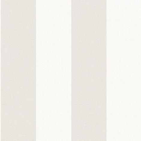 Casadeco Szövethatású széles csíkos világosszürke vinyl tapéta Williamsburg Rayure Blanc/Gris 53 cm X 10 m