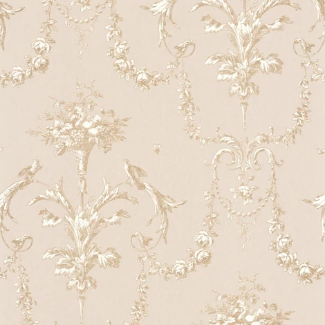 Casadeco Klasszikus ornamentikás bézs vlies tapéta Corne D'Abondance Beige Ficelle 53 cm X 10 m