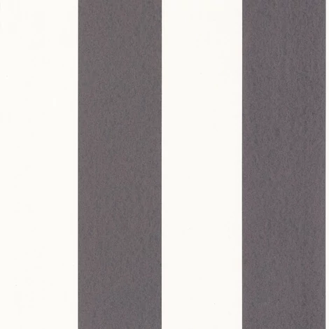 Casadeco Vastag csíkos klasszikus fekete-fehér vlies tapéta Bruges Charbon 53 cm X 10 m