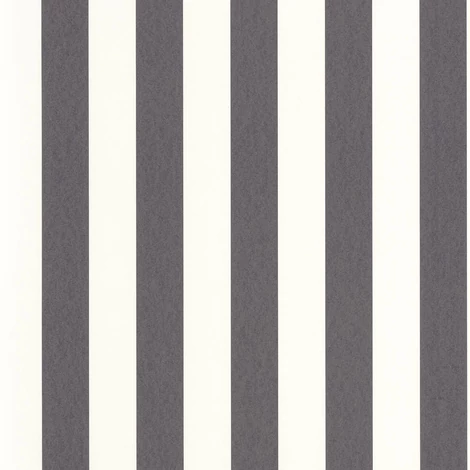 Casadeco Csíkos klasszikus fekete vlies tapéta Olympe Charbon 53 cm X 10 m
