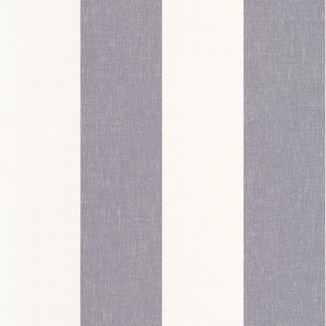 Casadeco Szövethatású széles csíkos sötétkék vinyl tapéta Williamsburg Rayure Nocturne 53 cm X 10 m